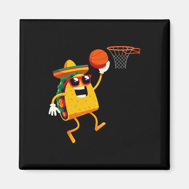 Taco spelande skelett för Cinco De Mayo firande  Magnet (Framsidan)