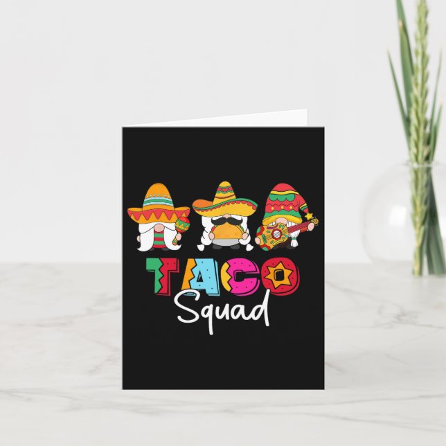 Taco Squad Cinco De Mayo Rolig Söt Mexikansk Mat L Kort (Framsida)