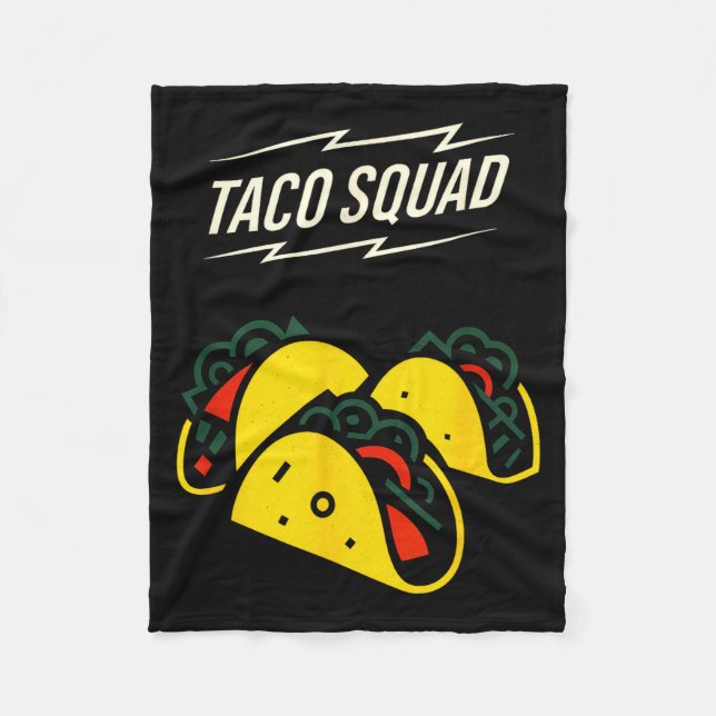 Taco-squad - cinco mayo rolig mexikansk mat  fleecefilt (Framsidan)
