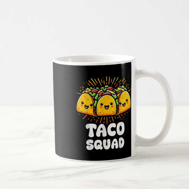 Taco Squad Funny Fiesta Group Mexican Food Design Kaffemugg (Höger)