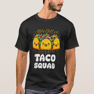 Taco Squad Funny Fiesta Group Mexican Food Design T Shirt