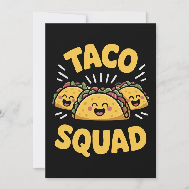Taco Squad - Roligt Fiesta Crew Inbjudningar (Framsida)