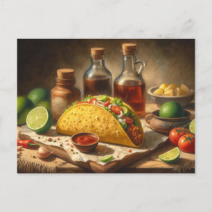 Taco still Life-Vintage inspirerad Vykort