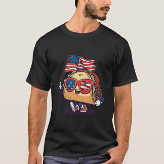 Taco Sunglasses American Flag Usa 4Th Of July T Shirt