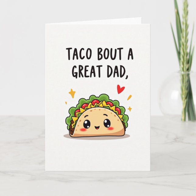 Taco Super Pappa Roligt Kort (Framsida)