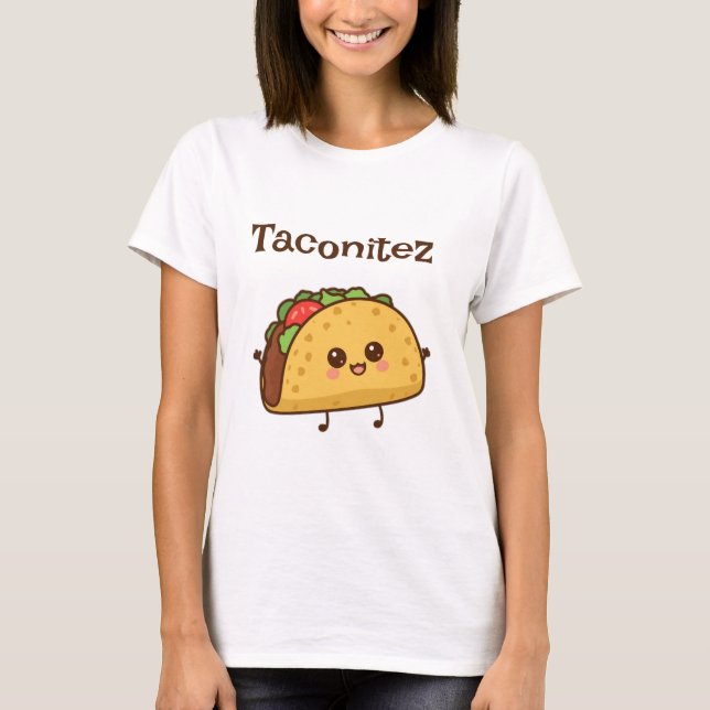 Taco T-Shirt – Fun Kawaii Food Tee (Framsida)