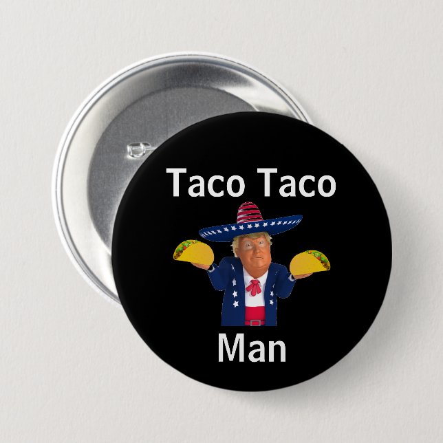 Taco Taco Man Button Knapp (Framsida & baksida)