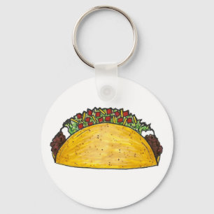 Taco Tacos Foodie Gift Keychain Nyckelring