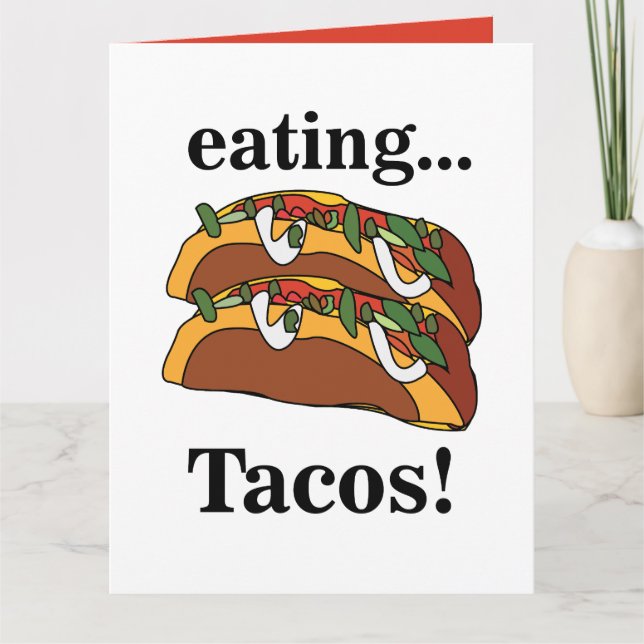 Taco Tacos Rolig Födelsedag Kort (Framsida)