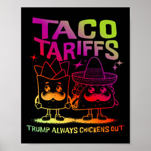 Taco Tariffer Trump Chickar Alltid Ut Poster