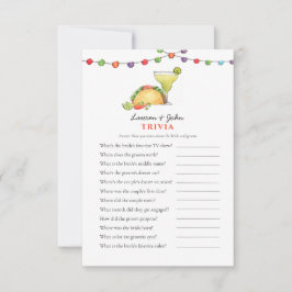Taco & Tequila Fiesta Par Trivia-spel för bröllops Inbjudningar