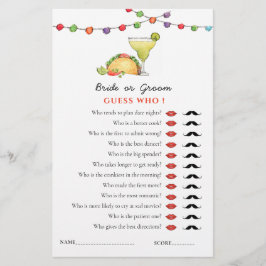 Taco & Tequila Fiseta 'gissa vem' Shower-spel