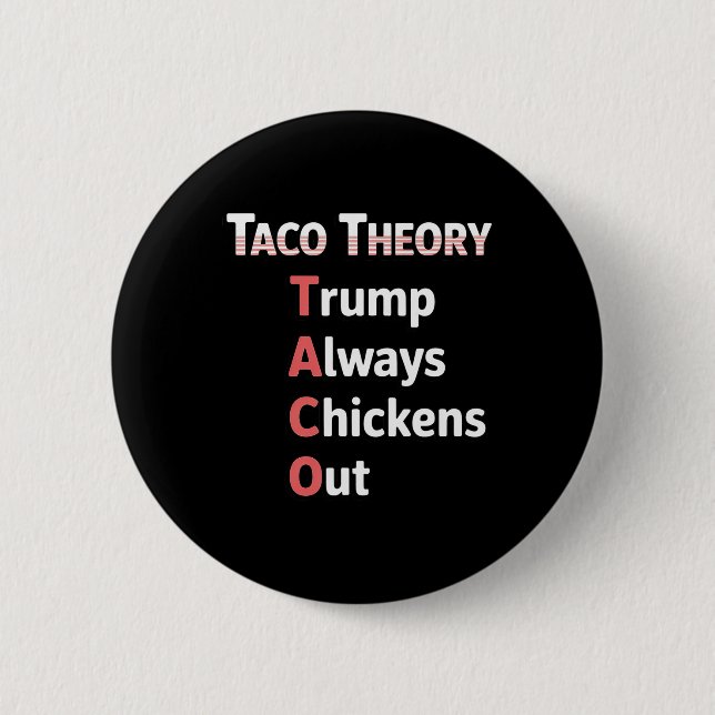 Taco Theory Always Chicken Out Tacos Pun  Knapp (Framsida)