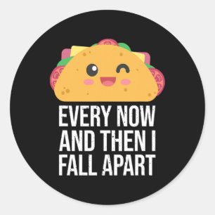 TACO TIESDAY, och sen faller jag i Kawai Runt Klistermärke