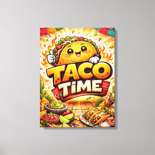 Taco Time - Fiesta Fiasco - Foodie Fiender Canvastryck