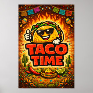 Taco Time - Fiesta Fiasco - Foodie Fiends Poster