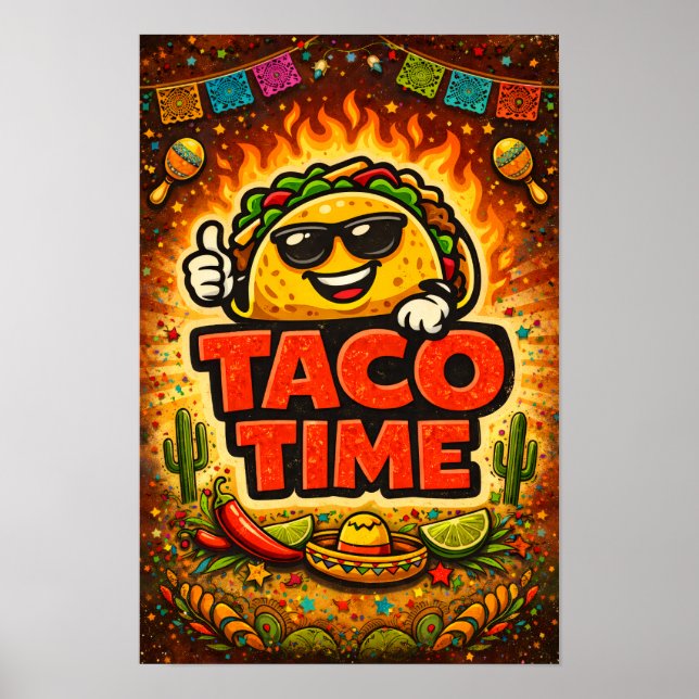 Taco Time - Fiesta Fiasco - Foodie Fiends Poster (Framsidan)
