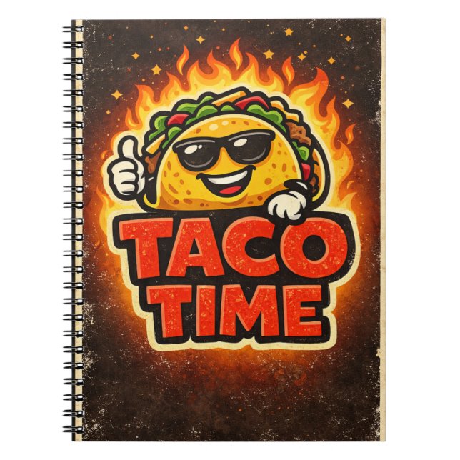 Taco Time - Fiesta Fiasco - Matvänner Anteckningsbok (Framsidan)
