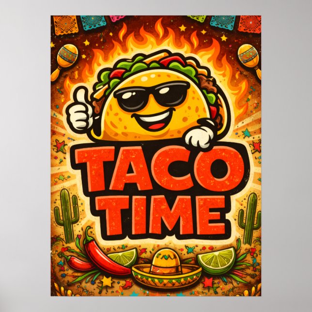 Taco Time - Fiesta Fiasco - Matvänner Poster (Framsidan)