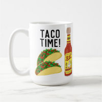 TACO TIME, söt tacos hett Sauce illustration