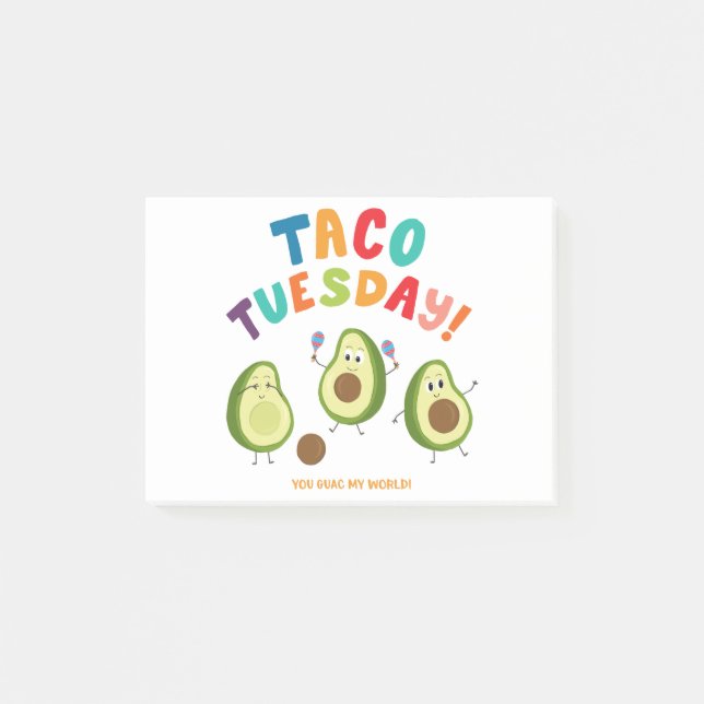 Taco tisdag!Avokado Post-it Block (Framsida)