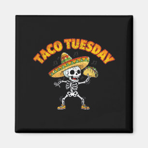Taco tisdag dansande skelett rolig cinco de mayo magnet