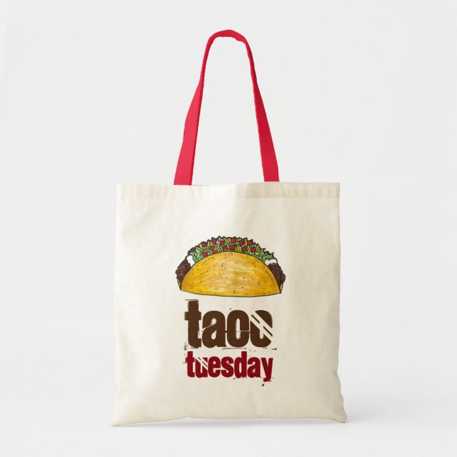 Taco Tisdag Funny Tacos Foodie Tote Bag Tygkasse (Framsidan)