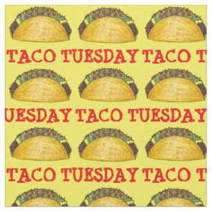 Taco Tisdag Mexikanska Gulten Food Tacos Fabric Tyg