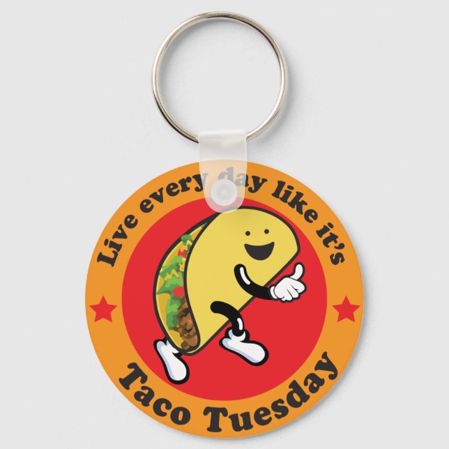 Taco tisdag varje dag nyckelring (Framsida)