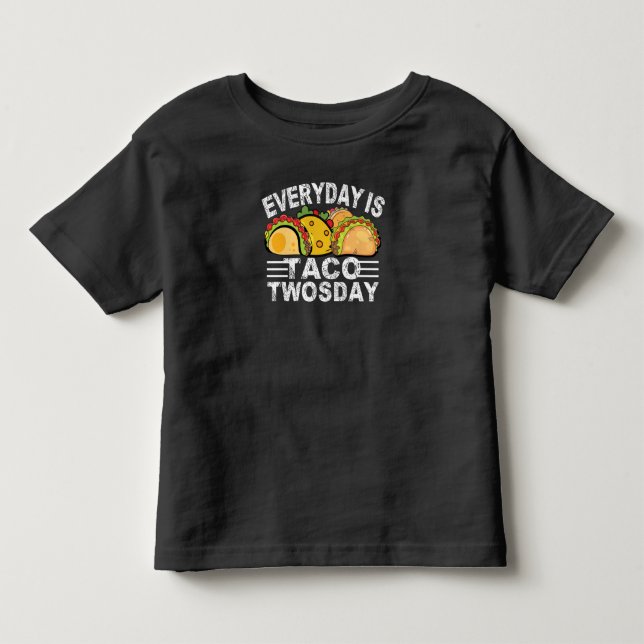 Taco Tosday 2nd Birth Year Boys Girls Birthday T Shirt (Framsida)