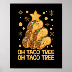 Taco Träd jul Pajamas Julafton Mexikanska maten Poster