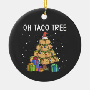 Taco Träd, mexikanskt livsmedel, god jul Julgransprydnad Keramik