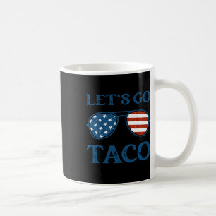 Taco Trump 2025 Retro Sungles Funny Låt oss Go Tac Kaffemugg