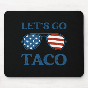 Taco Trump 2025 Retro Sungles Funny Låt oss Go Tac Musmatta