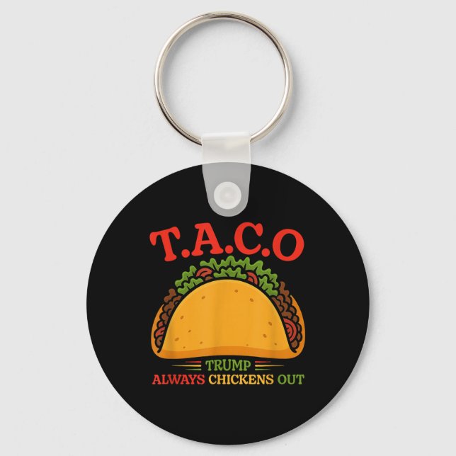 Taco Trump alltid backar Funny  Nyckelring (Framsida)