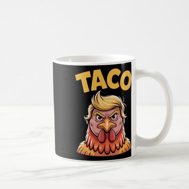 Taco Trump alltid backar ur Politisk humor Tar Kaffemugg (Höger)