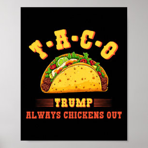 Taco Trump alltid backar ur Roligt politiskt T.a Poster