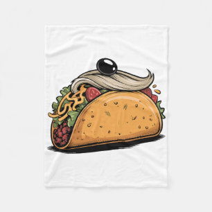 Taco Trump Always Chickens Out Politisk humor tjär Fleecefilt