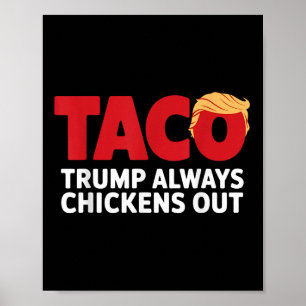 Taco Trump Backar Alltid Ur Poster