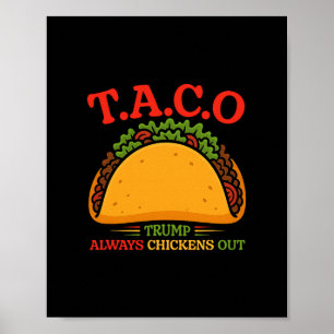 Taco Trump Backar Alltid Ut Roligt Poster