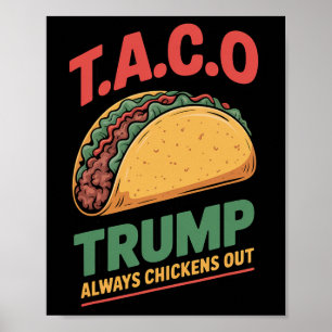 Taco Trump Backar Alltid Ut Roligt Taco Poster