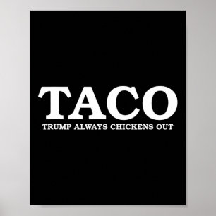 Taco Trump Backar Alltid Ut Ur Tullsamtal Poster