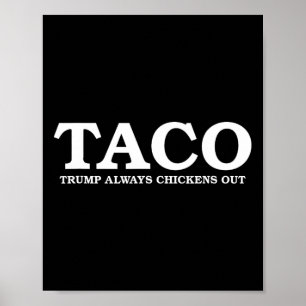 Taco Trump Backar Alltid Ut Ur Tullsamtal Poster