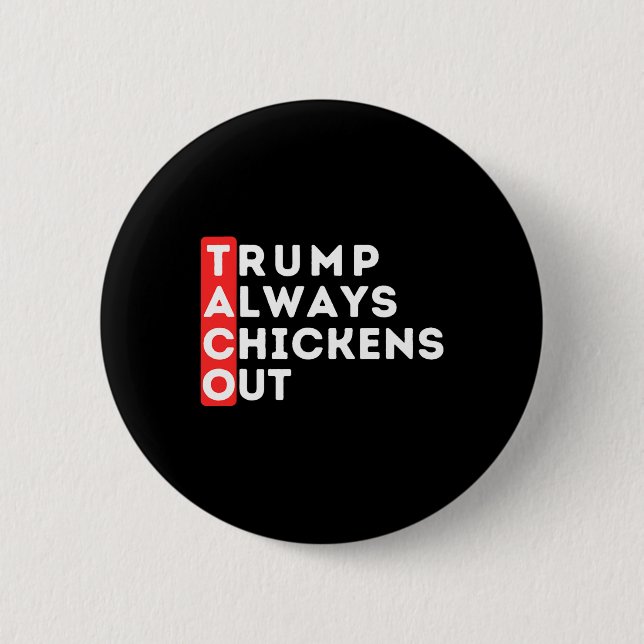 Taco - Trump Chickar Alltid Ut - Anti-trump  Knapp (Framsida)