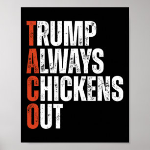Taco Trump Chickar Alltid Ut Med Roliga Tariff Poster