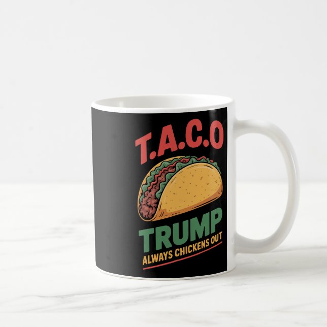 Taco Trump Chickar Alltid Ut Rolig Taco  Kaffemugg (Höger)