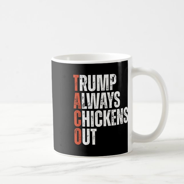 Taco Trump Chickar Alltid Ut Säger Rollig Tull Kaffemugg (Höger)