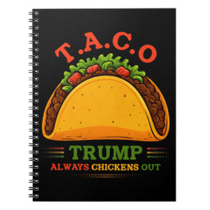 Taco Trump Chickens Out Funny Anteckningsbok