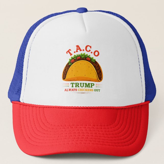Taco Trump Chickens Out Funny Keps (Framsida)