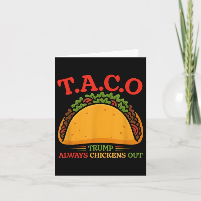 Taco Trump Chickens Out Funny Kort (Framsida)